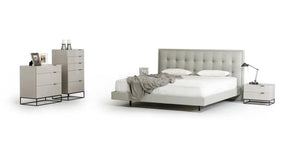 Modrest Hera Modern Grey Leatherette Bed Vgcnhera-Bed