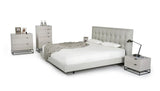 Vig Furniture - Modrest Hera Modern Grey Leatherette Bed - Vgcnhera-Bed