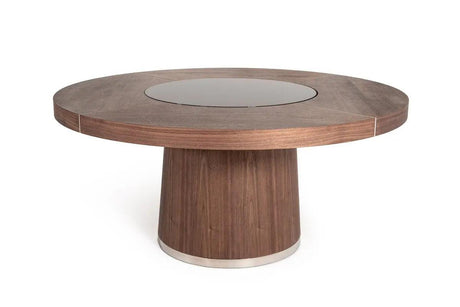 Vig Furniture - Modrest Houston - Round Modern Dining Table - Vghb850T-Wal