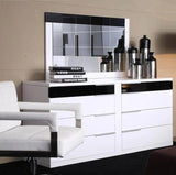 Vig Furniture - Modrest Impera 6 Drawer Modern White Dresser - Vgwcimpera-Dr