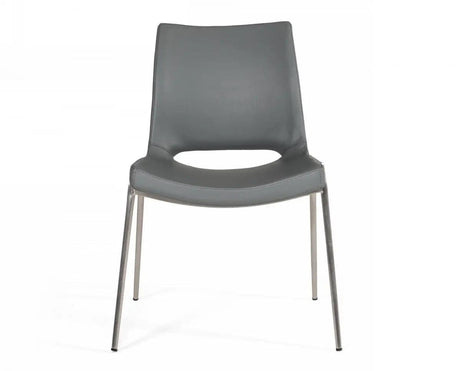 Vig Furniture - Modrest Jackie - Modern Grey Eco-Leather Dining Chair (Set Of 2) - Vghr3501