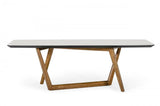 Vig Furniture - Modrest James - Contemporary Walnut & White Dining Table - Vgcsdt-19078-Wal-Dt
