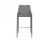 Vig Furniture - Modrest Jane - Modern Grey Eco-Leather Bar Stool (Set Of 2) - Vghr5361-B