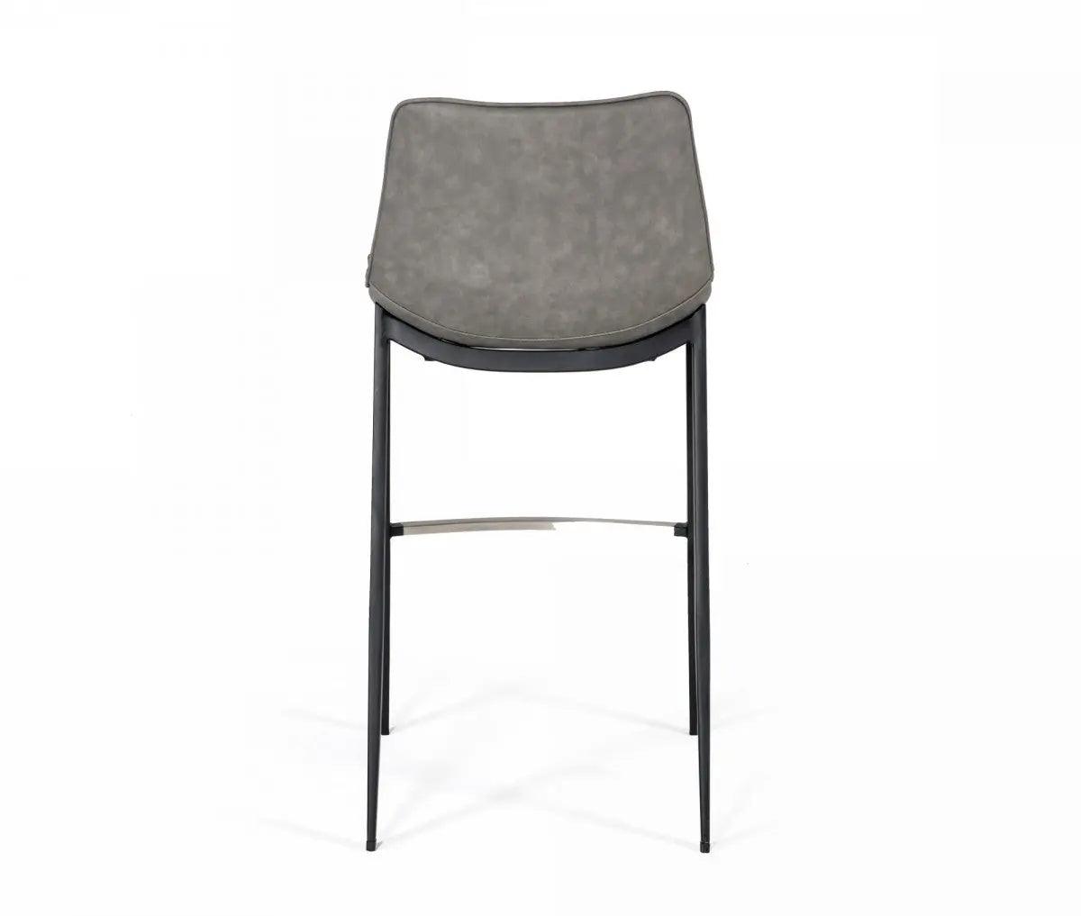 Vig Furniture - Modrest Jane - Modern Grey Eco-Leather Bar Stool (Set Of 2) - Vghr5361-B