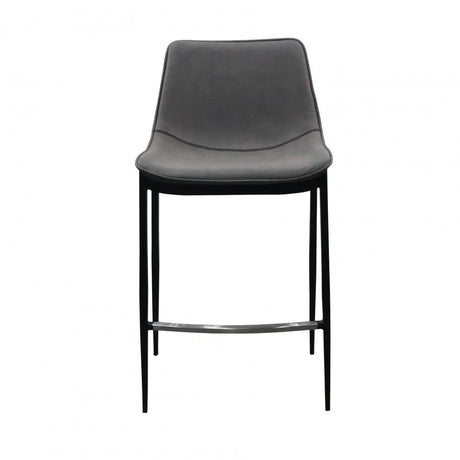 Vig Furniture - Modrest Jane Modern Grey & Black Counter Stool (Set Of 2) - Vghr5361C-Gry-Blk-Bs