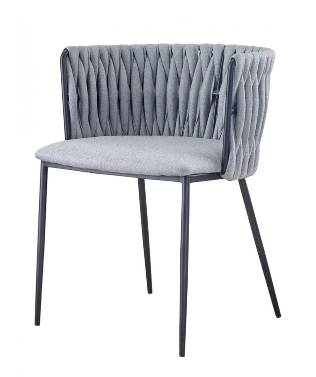 Vig Furniture - Modrest Janis Contemporary Light Grey & Black Dining Chair - Vggaga-6908Ch-Gry-Dc