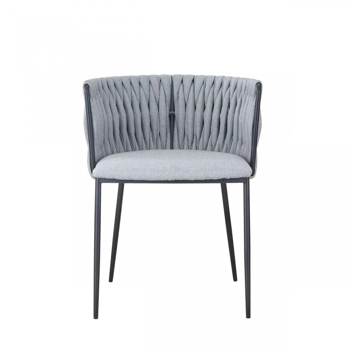 Vig Furniture - Modrest Janis Contemporary Light Grey & Black Dining Chair - Vggaga-6908Ch-Gry-Dc