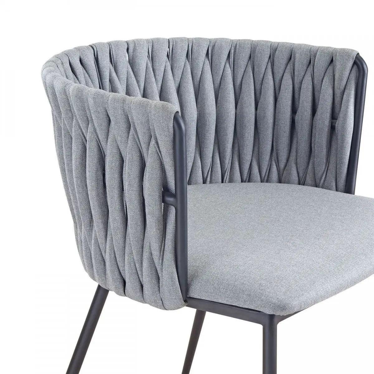 Vig Furniture - Modrest Janis Contemporary Light Grey & Black Dining Chair - Vggaga-6908Ch-Gry-Dc