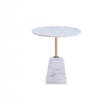 Vig Furniture - Modrest Jeanette - Contemporary White Marble & Rosegold End Table - Vgvcet7010-Wht-Et
