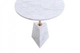 Vig Furniture - Modrest Jeanette - Contemporary White Marble & Rosegold End Table - Vgvcet7010-Wht-Et