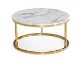 Vig Furniture - Modrest Jenkin - Modern Gold And Marble Coffee Table Set - Vgyuhd-Ct024