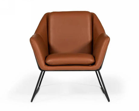 Vig Furniture - Modrest Jennifer - Industrial Brown Eco-Leather Accent Chair - Vgbnec-090-Brn