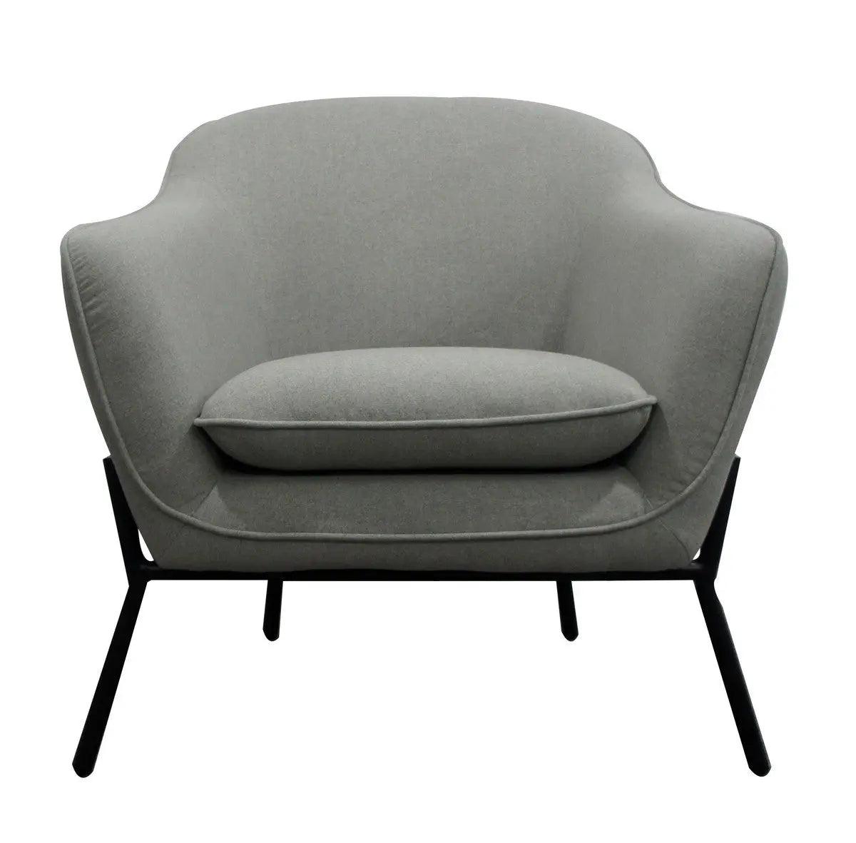 Vig Furniture - Modrest Joiner - Modern Grey Fabric Armchair - Vguimy431-Grey