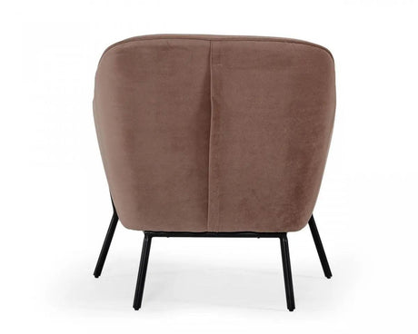 Vig Furniture - Modrest Joiner - Modern Taupe Velvet Armchair - Vguimy431-Taupe