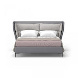 Vig Furniture - Modrest Jolene - Eastern King Dark & Light Grey Leatherette Bed - Vgbbma2013K-Gry-Bed-Ek