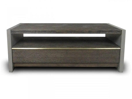 Vig Furniture - Modrest June Modern Dark Grey Concrete & Walnut Coffee Table - Vggr639081-Wal-Ct