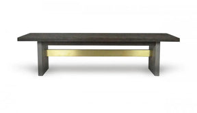 Modrest June Modern Dark Grey Concrete & Walnut Dining Bench Vggr639080-Wal-Bench