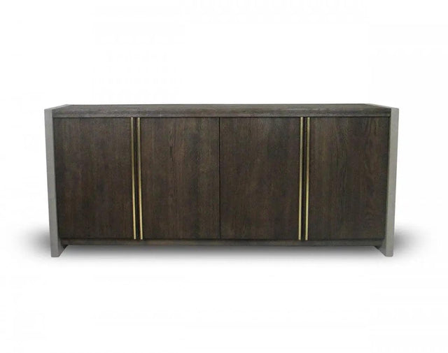 Vig Furniture - Modrest June Modern Dark Grey & Walnut Buffet - Vggr639083-Wal-Buf