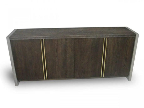 Vig Furniture - Modrest June Modern Dark Grey & Walnut Buffet - Vggr639083-Wal-Buf