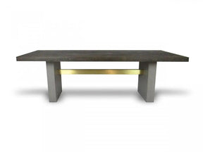 Modrest June Modern Dark Grey & Walnut Dining Table Vggr639082-Wal-Dt