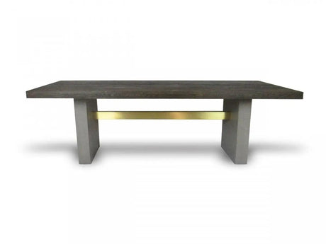 Vig Furniture - Modrest June Modern Dark Grey & Walnut Dining Table - Vggr639082-Wal-Dt