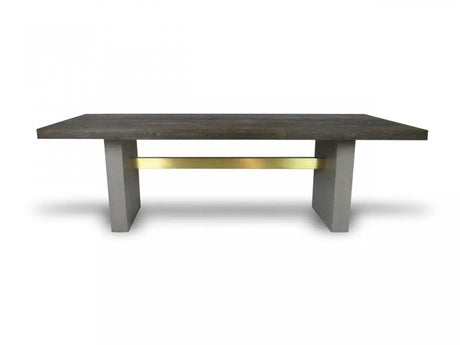 Modrest June Modern Dark Grey & Walnut Dining Table Vggr639082-Wal-Dt