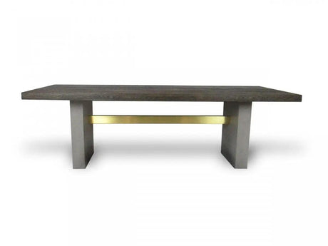 Modrest June Modern Dark Grey & Walnut Dining Table Vggr639082-Wal-Dt