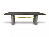 Vig Furniture - Modrest June Modern Dark Grey & Walnut Dining Table - Vggr639082-Wal-Dt