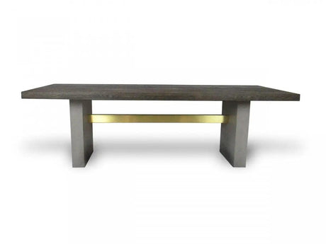 Vig Furniture - Modrest June Modern Dark Grey & Walnut Dining Table - Vggr639082-Wal-Dt