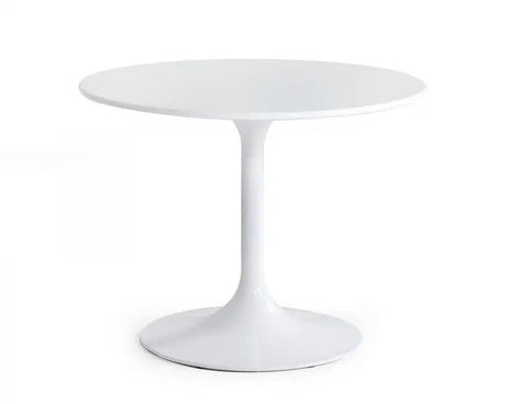 Vig Furniture - Modrest Karen - Mid-Century White Round Dining Table - Vgeumch-7033Dt