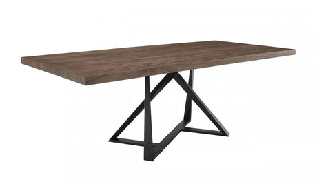 Vig Furniture - Modrest Keanna - Modern Industrial Walnut & Black Dining Table - Vgewf2208Da-Wal-Dt