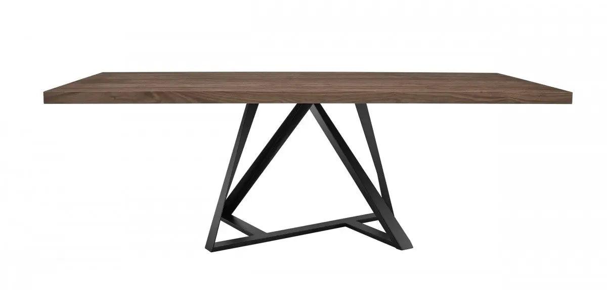 Vig Furniture - Modrest Keanna - Modern Industrial Walnut & Black Dining Table - Vgewf2208Da-Wal-Dt