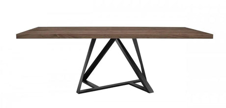 Vig Furniture - Modrest Keanna - Modern Industrial Walnut & Black Dining Table - Vgewf2208Da-Wal-Dt