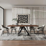 Vig Furniture - Modrest Keanna - Modern Industrial Walnut & Black Dining Table - Vgewf2208Da-Wal-Dt