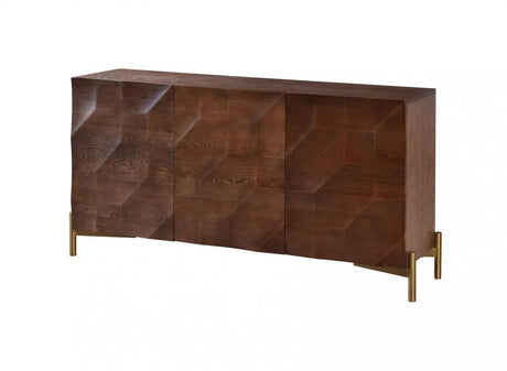 Vig Furniture - Modrest Killeen - Modern Gold + Walnut Buffet - Vgcssb-17181-Brn-Buf