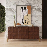 Vig Furniture - Modrest Killeen - Modern Gold + Walnut Buffet - Vgcssb-17181-Brn-Buf