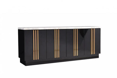 Vig Furniture - Modrest Kingsley Modern Marble & Rosegold Buffet - Vgvcg8933