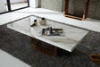 Modrest Kingsley Modern Marble & Rosegold Coffee Table Vgvcct8933