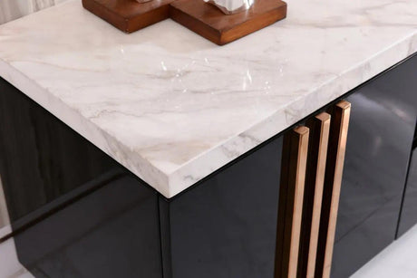 Vig Furniture - Modrest Kingsley Modern Marble & Rosegold Tv Stand - Vgvctv8933