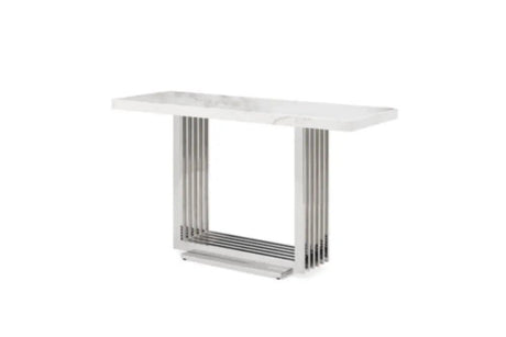 Vig Furniture - Modrest Kingsley Modern Marble & Stainless Steel Console Table - Vgvck8933-Stl