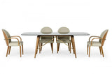 Vig Furniture - Modrest Kipling Modern Smoked Glass & Walnut Large Dining Table - Vgcsdt-16111-Lrg-Wal-Dt