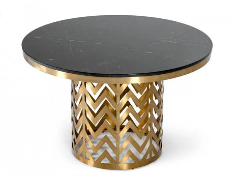 Vig Furniture - Modrest Kowal - Glam Black Marble Dining Table - Vggmm-Dt-1426