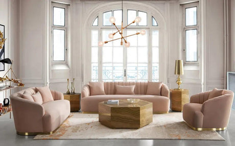 Modrest Lacuna Glam Amber And Gold Marble End Table Vgodlz-185E-H