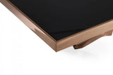 Vig Furniture - Modrest Legend - Modern Black Glass & Rosegold Dining Table - Vgvct8222-G22-Blk