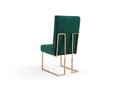 Vig Furniture - Modrest Legend Modern Green Velvet & Rosegold Dining Chair (Set Of 2) - Vgvcb012-Grn