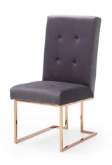 Vig Furniture - Modrest Legend - Modern Grey & Rosegold Dining Chair (Set Of 2) - Vgvcb012-Gryrose-Gry-Dc