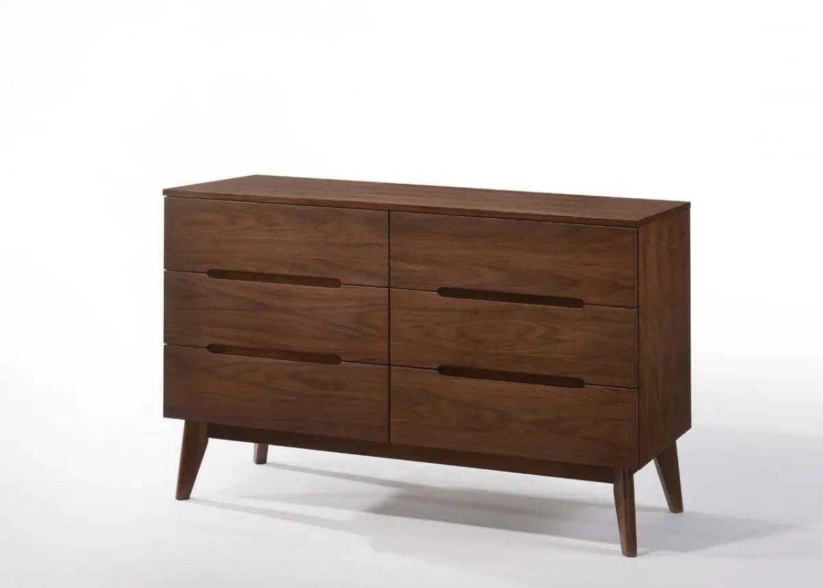 Vig Furniture - Modrest Lewis Mid-Century Modern Teal & Walnut Bedroom Set - Vgmabr-36-Set