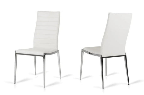 Vig Furniture - Modrest Libby Modern White Leatherette Dining Chair (Set Of 2) - Vgewf3195Ab-Wht