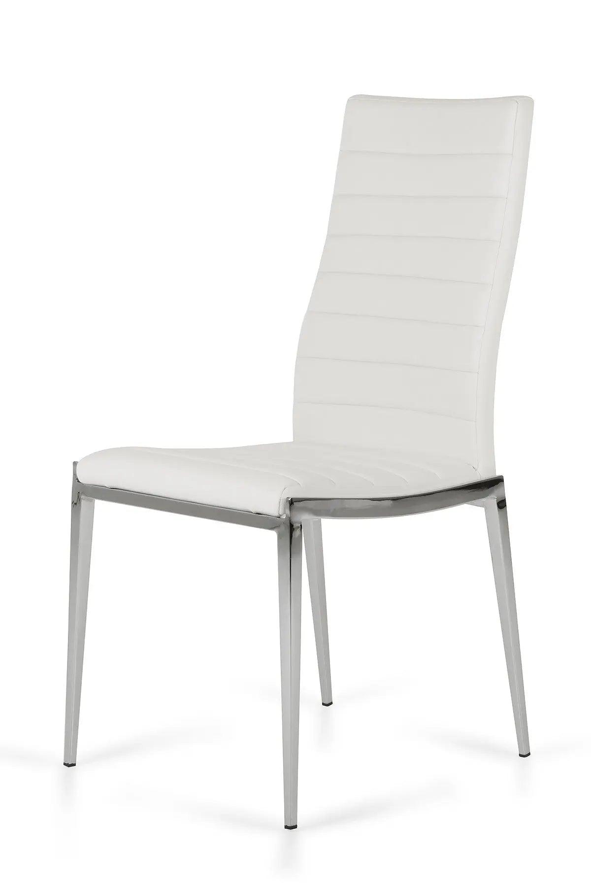 Vig Furniture - Modrest Libby Modern White Leatherette Dining Chair (Set Of 2) - Vgewf3195Ab-Wht