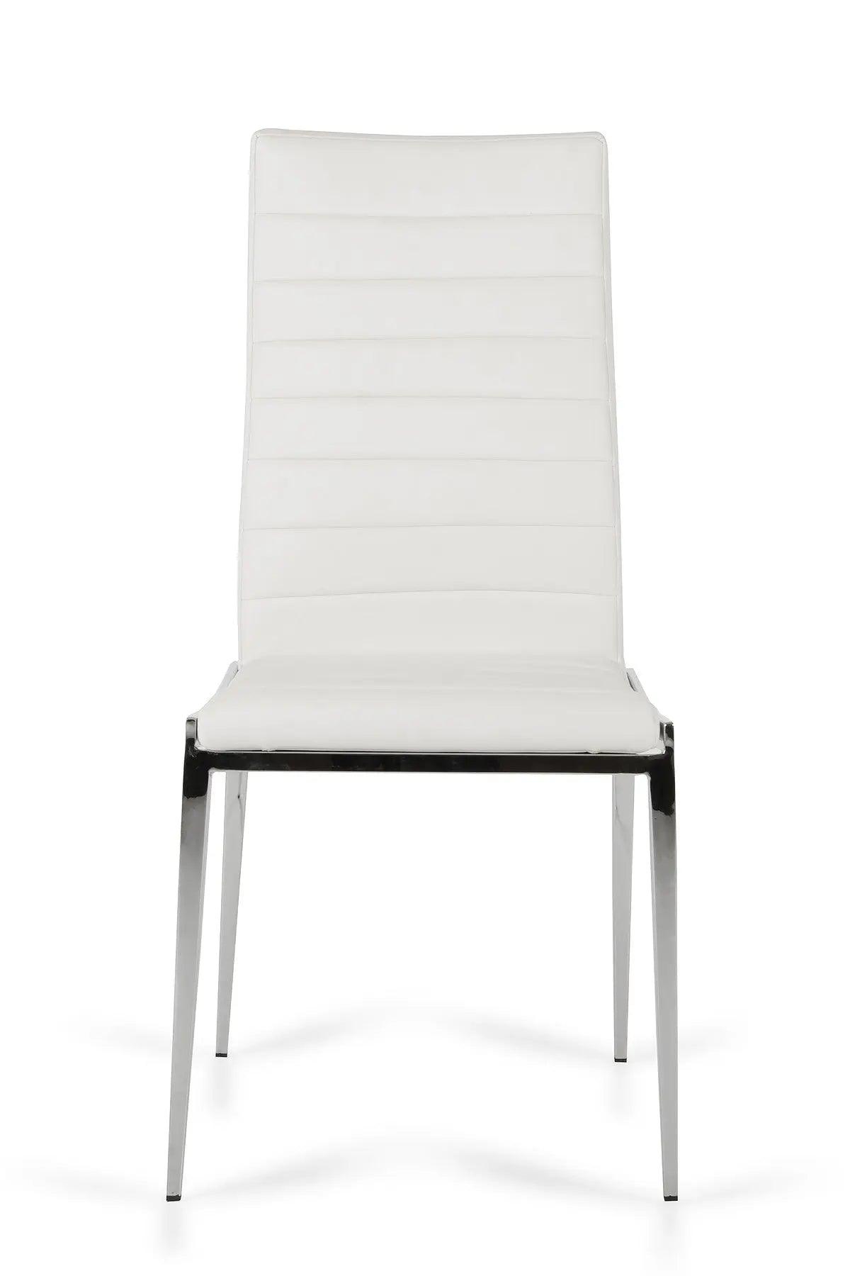 Vig Furniture - Modrest Libby Modern White Leatherette Dining Chair (Set Of 2) - Vgewf3195Ab-Wht